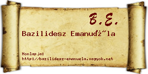 Bazilidesz Emanuéla névjegykártya